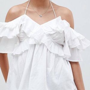ASOS Design off the shoulder halter top